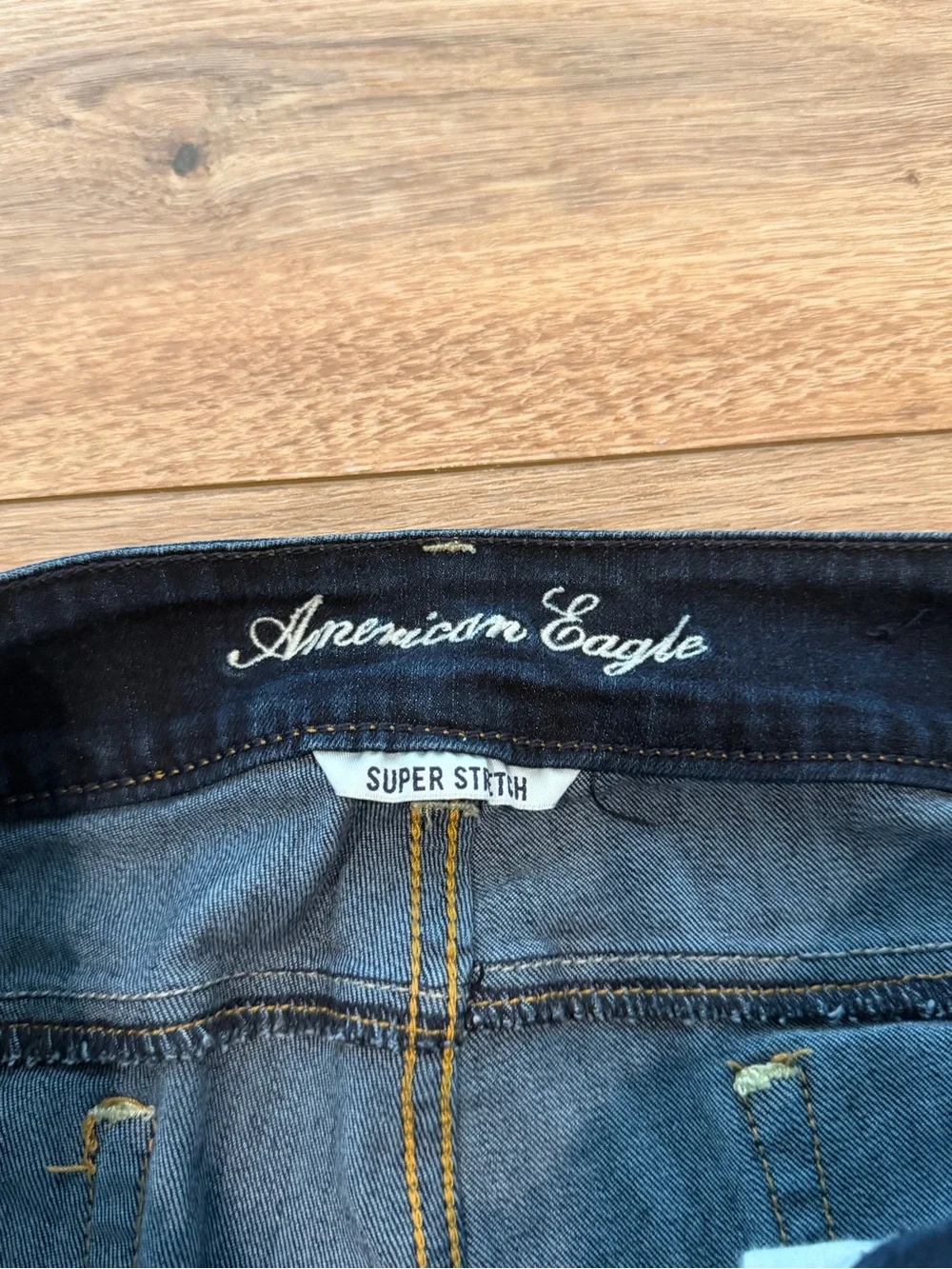 American Eagle Low Rise Dark Wash Bootcut Jeans Size 10 Regular Y2K